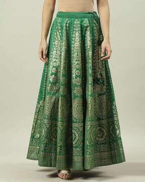 women printed ghagra