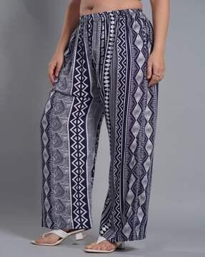 women printed palazzos with insert pockets