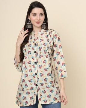 women printed relaxed fit tunic