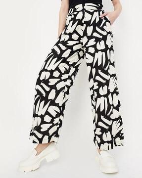 women printed straight fit culottes