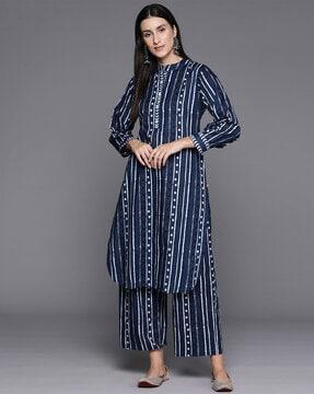 women printed straight kurta set