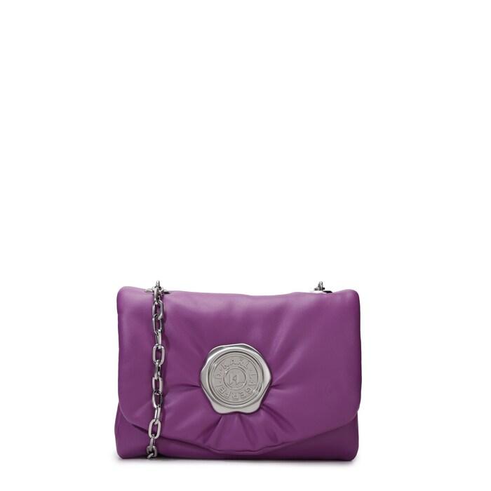 women purple k/stamp leather crossbody bag