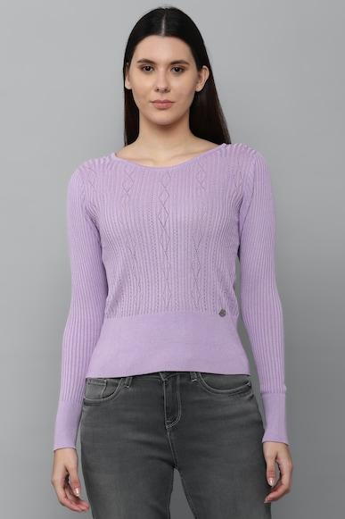 women purple textured casual top