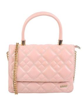 women quilted sling bag with detachable chain strap