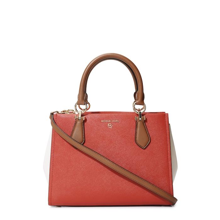 women red colourblocked satchel bag