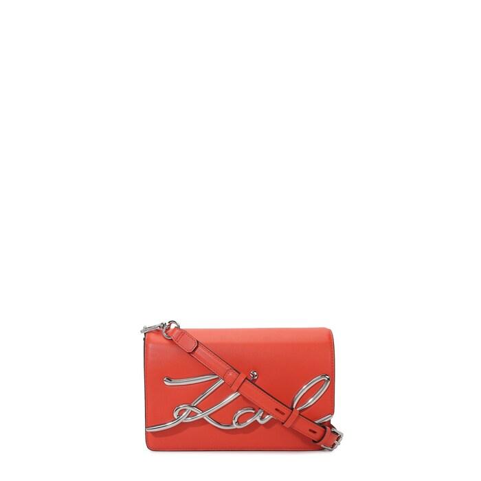 women red k-signature crossbody bag