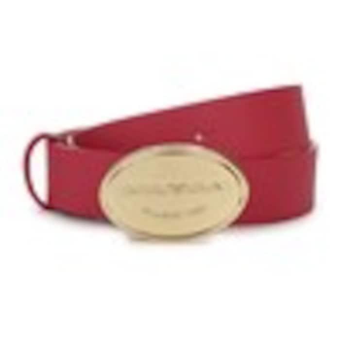 women red leather belt