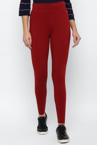 women red regular fit casual leggings