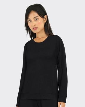 women regular fit round-neck sweatshirt