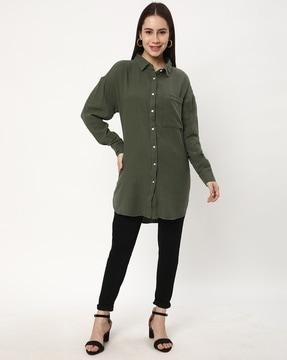 women regular fit shirt tunic