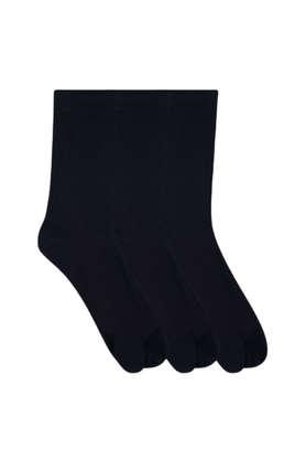 women regular length cotton socks - pack of 3 - black