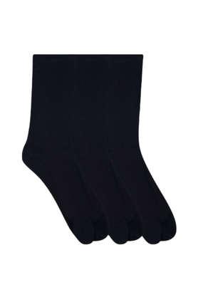 women regular length thumb socks - pack of 3 - black