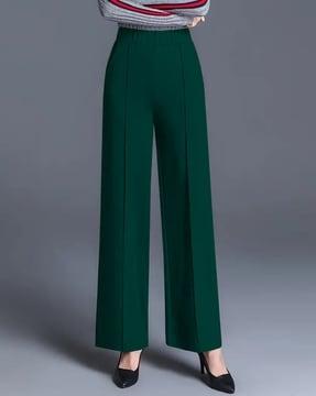 women relaxed fit pants with elasticated waist