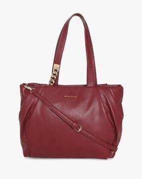 women ruched tote bag with detachable strap