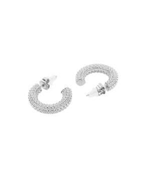 women silver-plated clip-on earrings