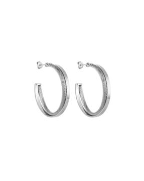 women silver-plated clip-on earrings