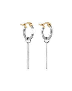 women silver-plated hoop earrings
