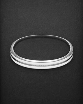 women silver-plated slip-on bracelet