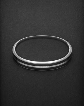 women silver-plated slip-on bracelet