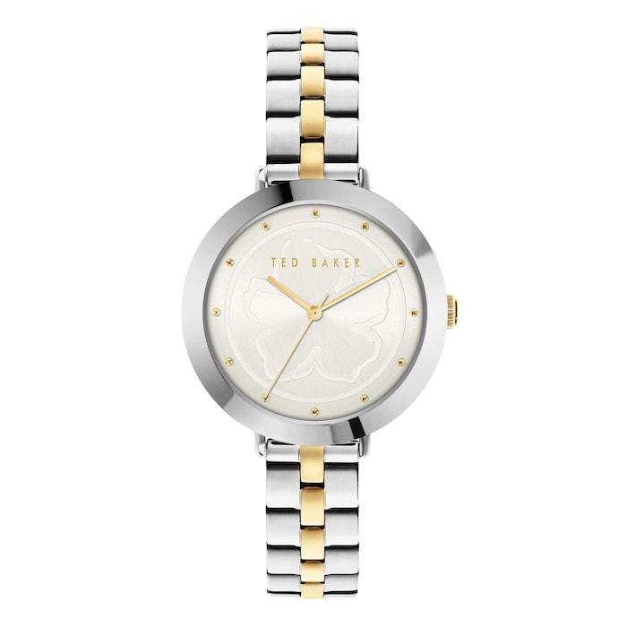 women silver-tone dial and two-tone stainless steel bracelet watch