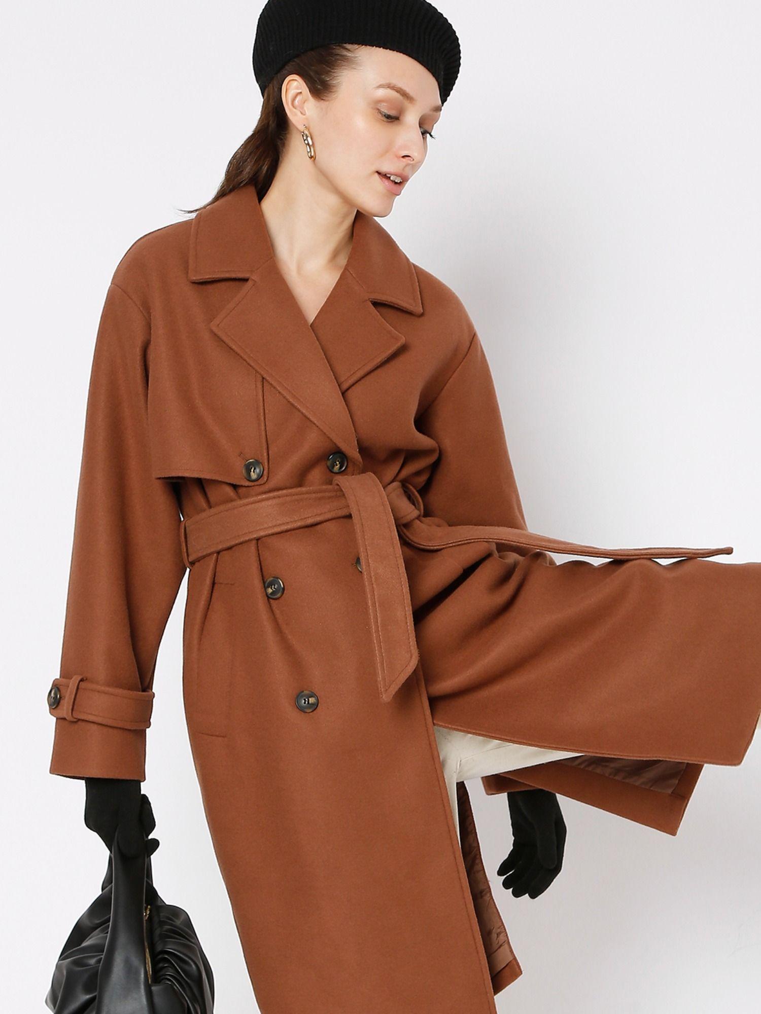 women solid brown waistcoat (set of 2)