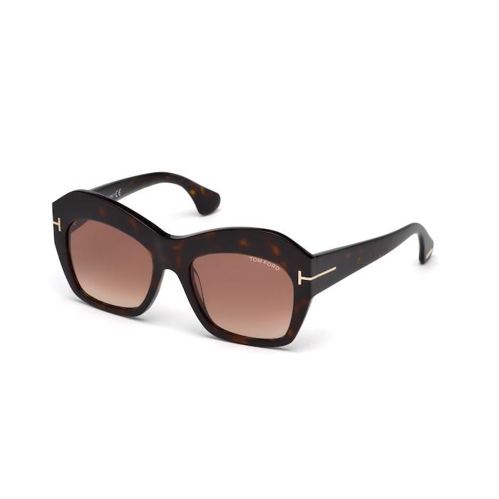 women square brown sunglasses