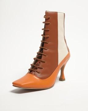 women square-toe kitten-heeled shoes