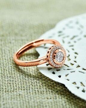 women sterling silver rose gold-palted adjustable ring