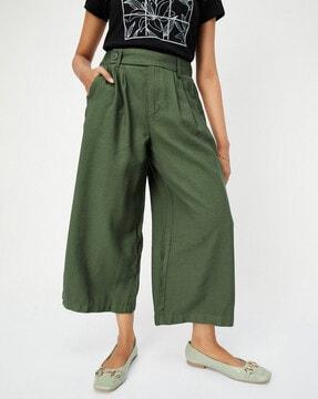women straight fit culottes pants