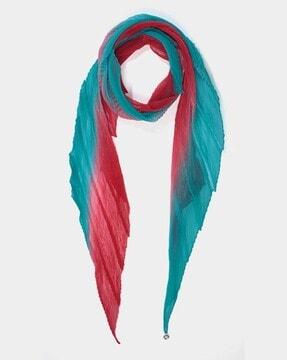women tie & dye pleated scarf