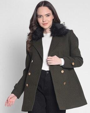 women trench coat with button-closure