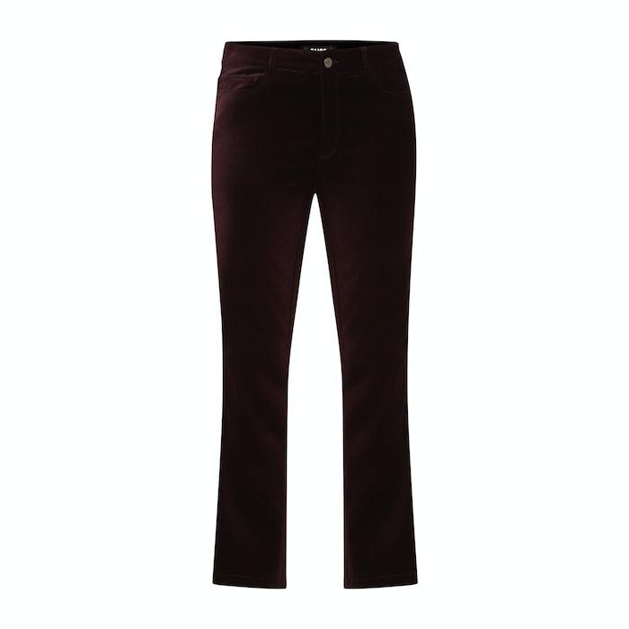 women wine solid straight-fit jeans