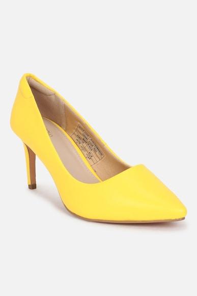 women yellow casual heels