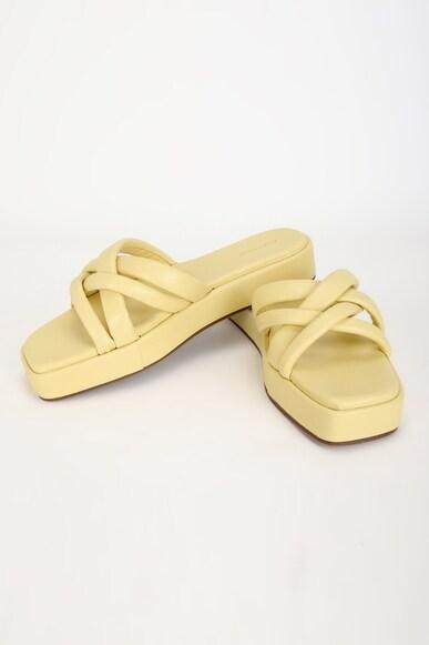 women yellow casual sandals