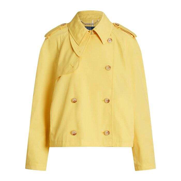 women-yellow-cropped-twill-trench-coat