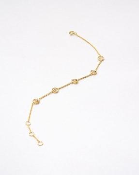 women yellow gold encircled bud diamond bracelet
