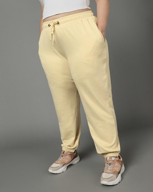 women's brown oversized plus size joggers