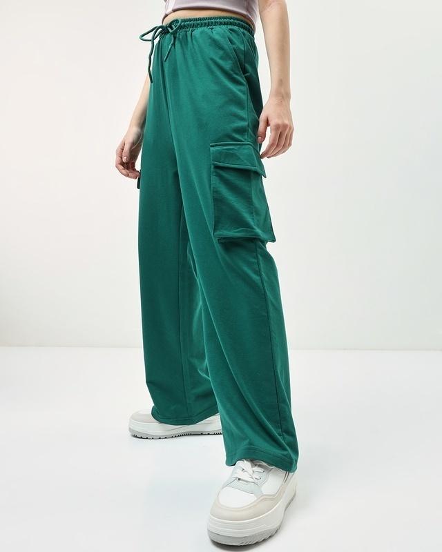 women's green cargo trousers