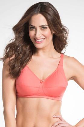 women's non wired non padded firm support bra - blush