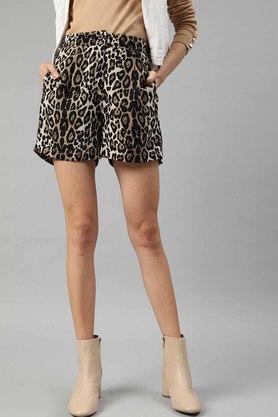 women's-regular-fit-printed-shorts---natural