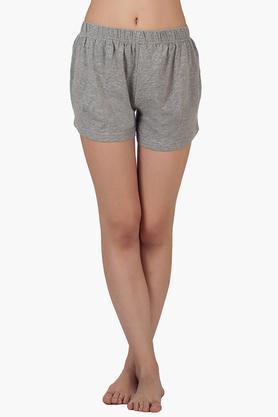 women's slub boxer shorts - grey
