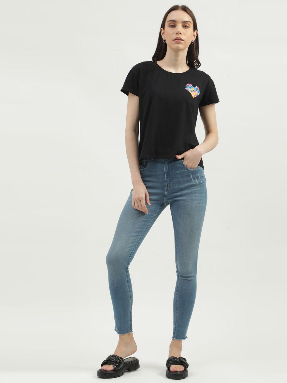 women's solid skinny fit jeans