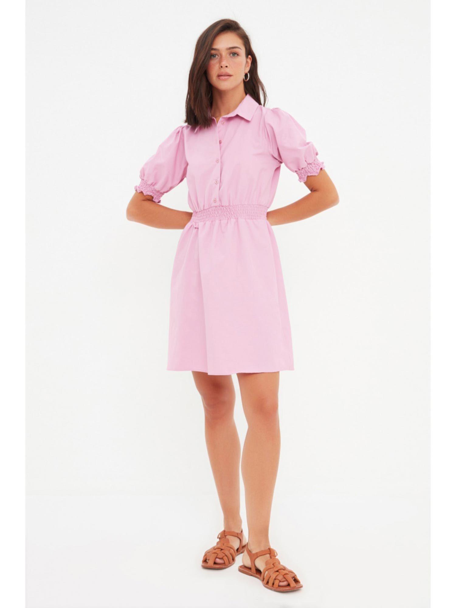 women's a-line pink mini dresses