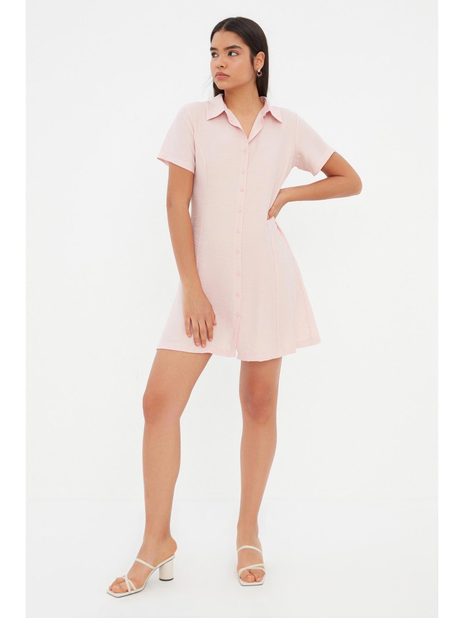 women's a-line pink mini dresses