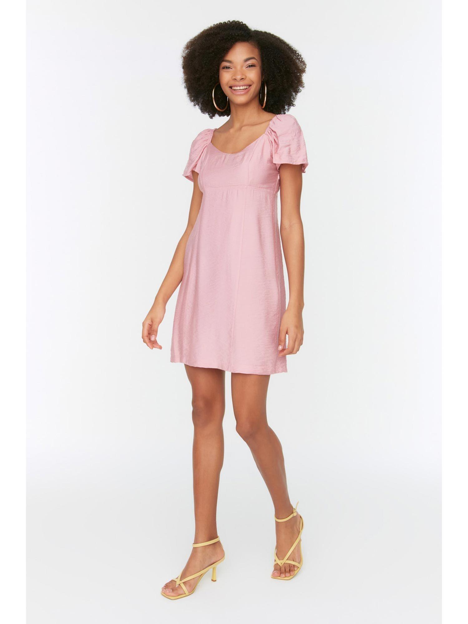 women's a-line pink mini dresses