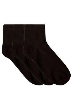 women's ankle length socks - pack of 3 pairs - black