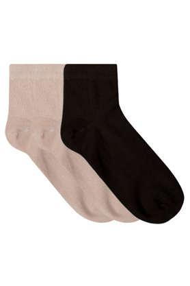 women's ankle length socks - pack of 3 pairs - multi