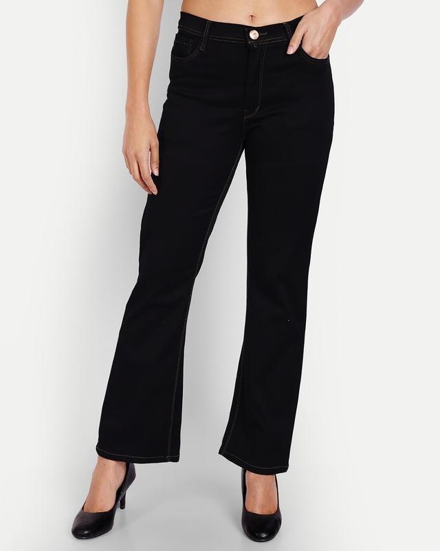 women's black bootcut jeans