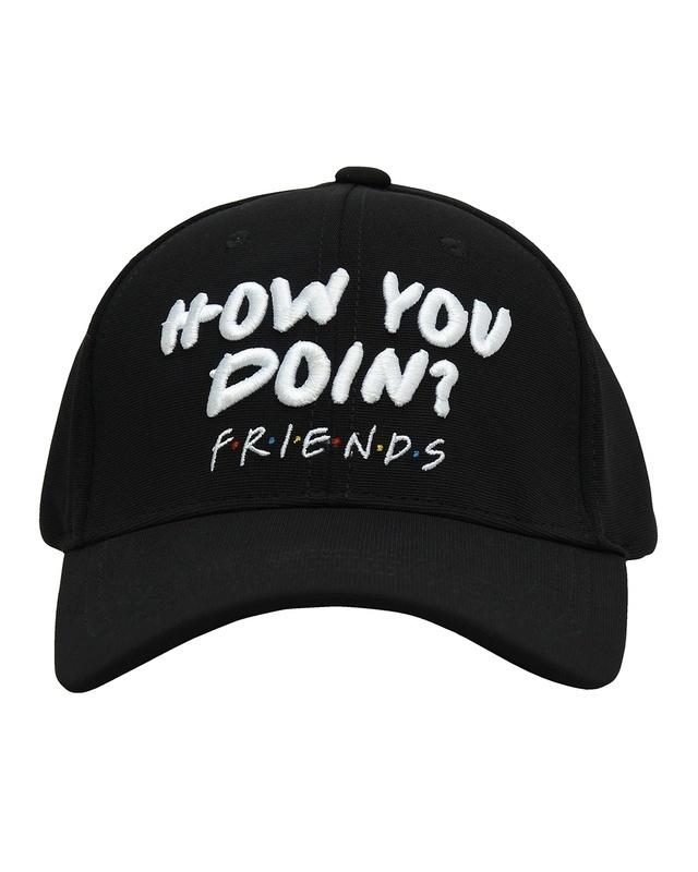 women's black friends how you doin embroidered baseball cap