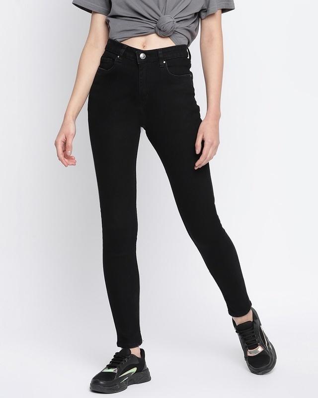 women's black skinny fit jeans